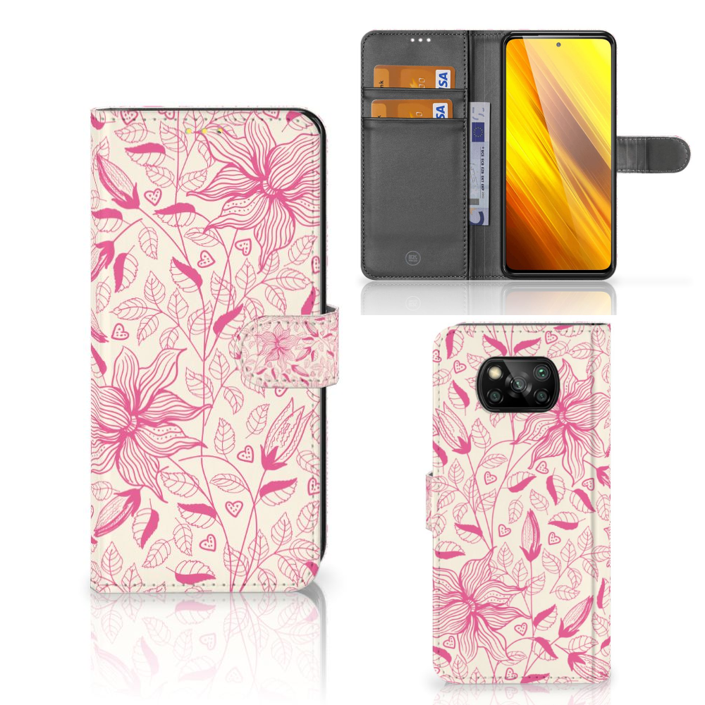 Xiaomi Poco X3 | Poco X3 Pro Hoesje Pink Flowers
