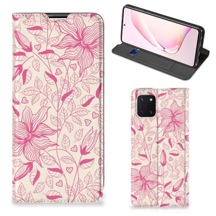 Samsung Galaxy Note 10 Lite Smart Cover Pink Flowers
