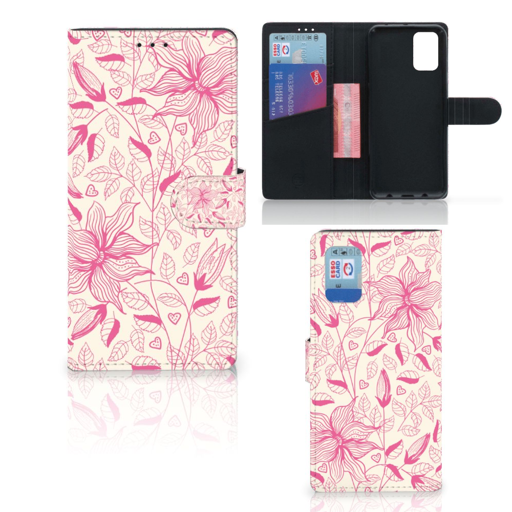 Samsung Galaxy A02s | M02s Hoesje Pink Flowers