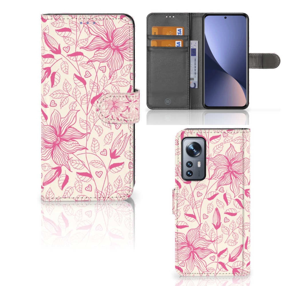 Xiaomi 12 | 12X Hoesje Pink Flowers