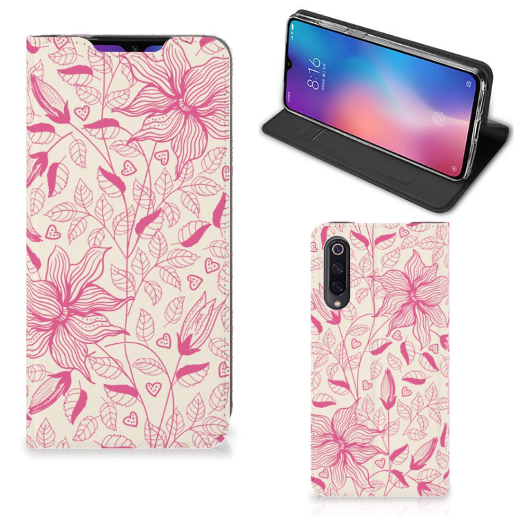 Xiaomi Mi 9 Smart Cover Pink Flowers