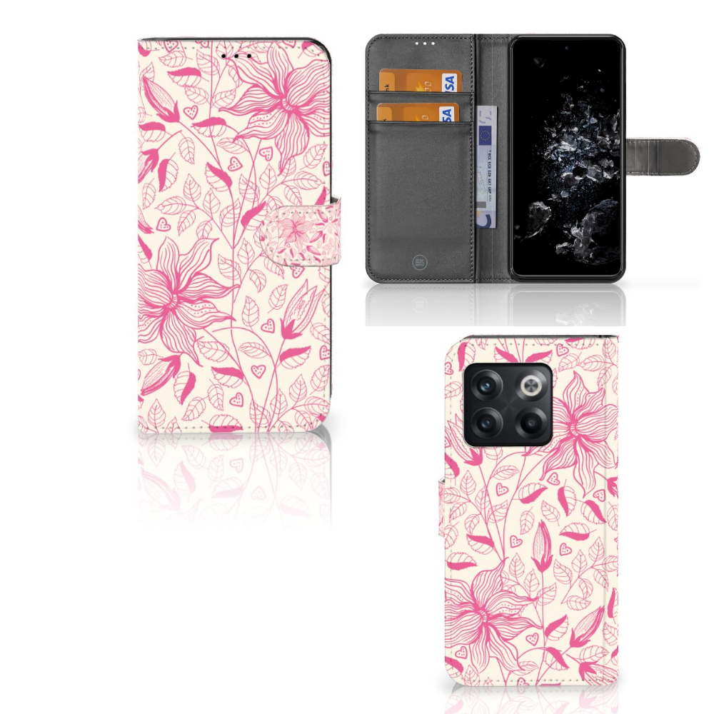 OnePlus 10T Hoesje Pink Flowers