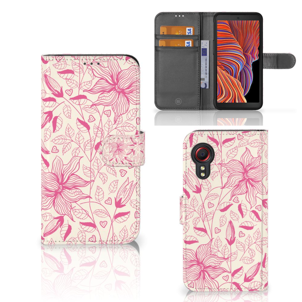Samsung Galaxy Xcover 5 Hoesje Pink Flowers
