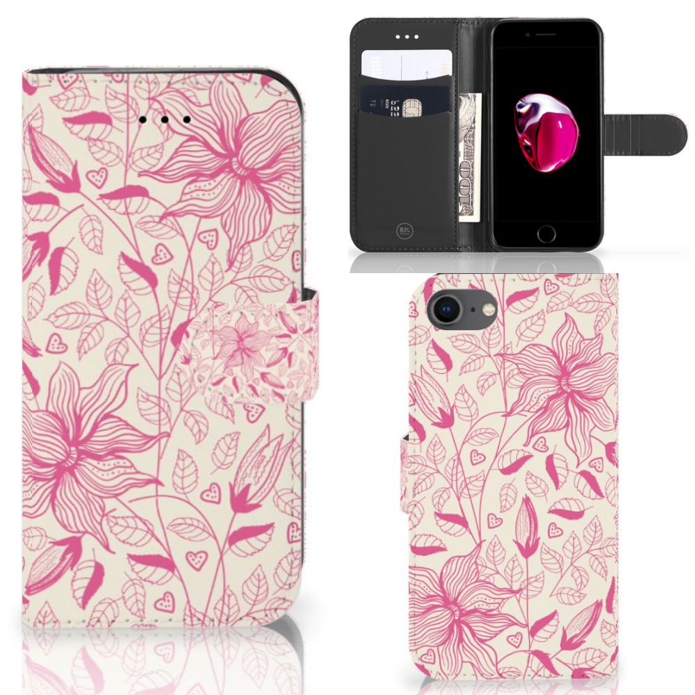 iPhone 7 | 8 | SE (2020) | SE (2022) Hoesje Pink Flowers
