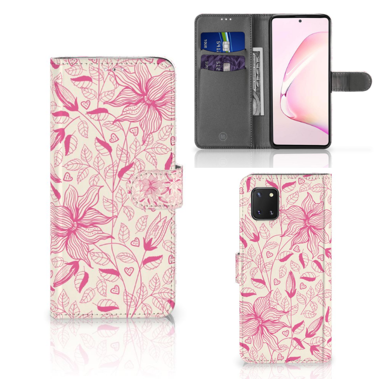 Samsung Note 10 Lite Hoesje Pink Flowers