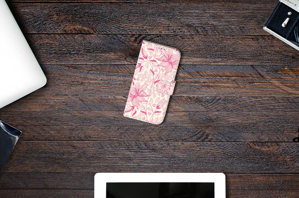 iPhone 14 Pro Hoesje Pink Flowers