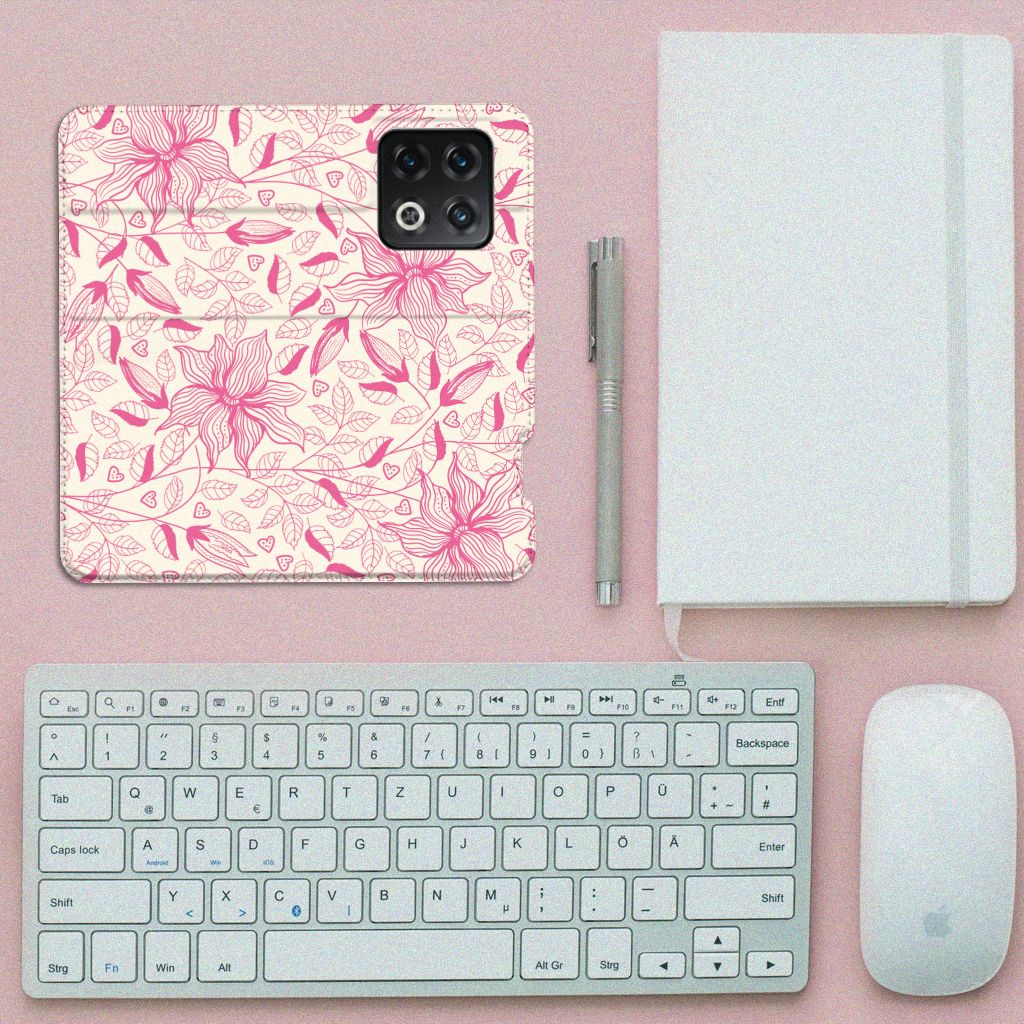 OnePlus 10 Pro Smart Cover Pink Flowers