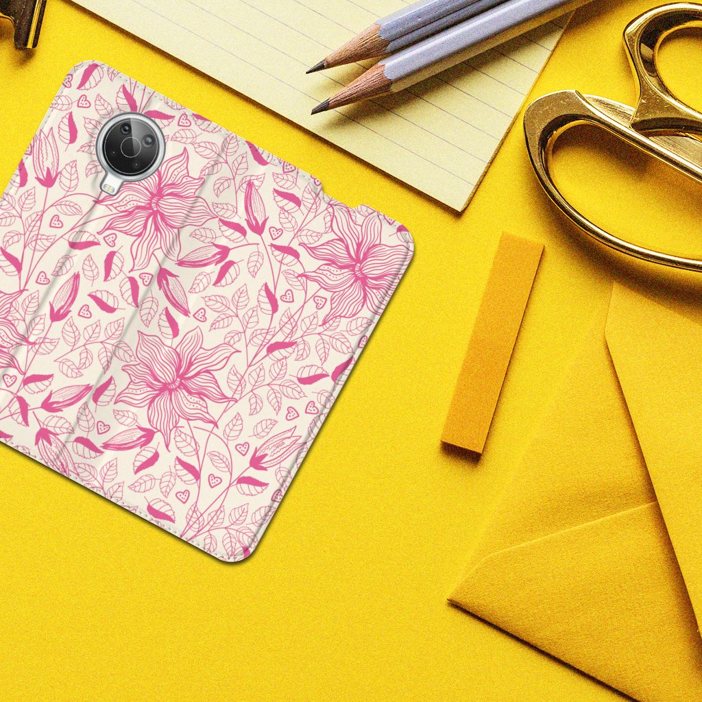 Nokia G10 | G20 Smart Cover Pink Flowers