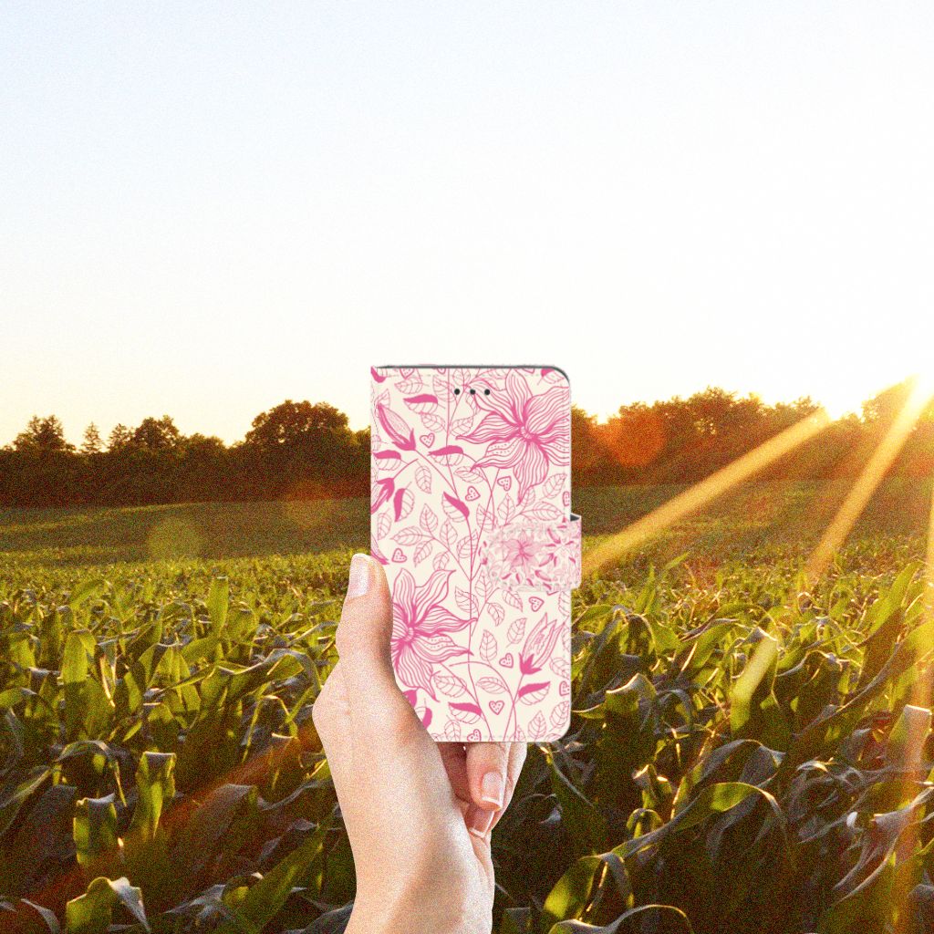 Nokia 7 Hoesje Pink Flowers