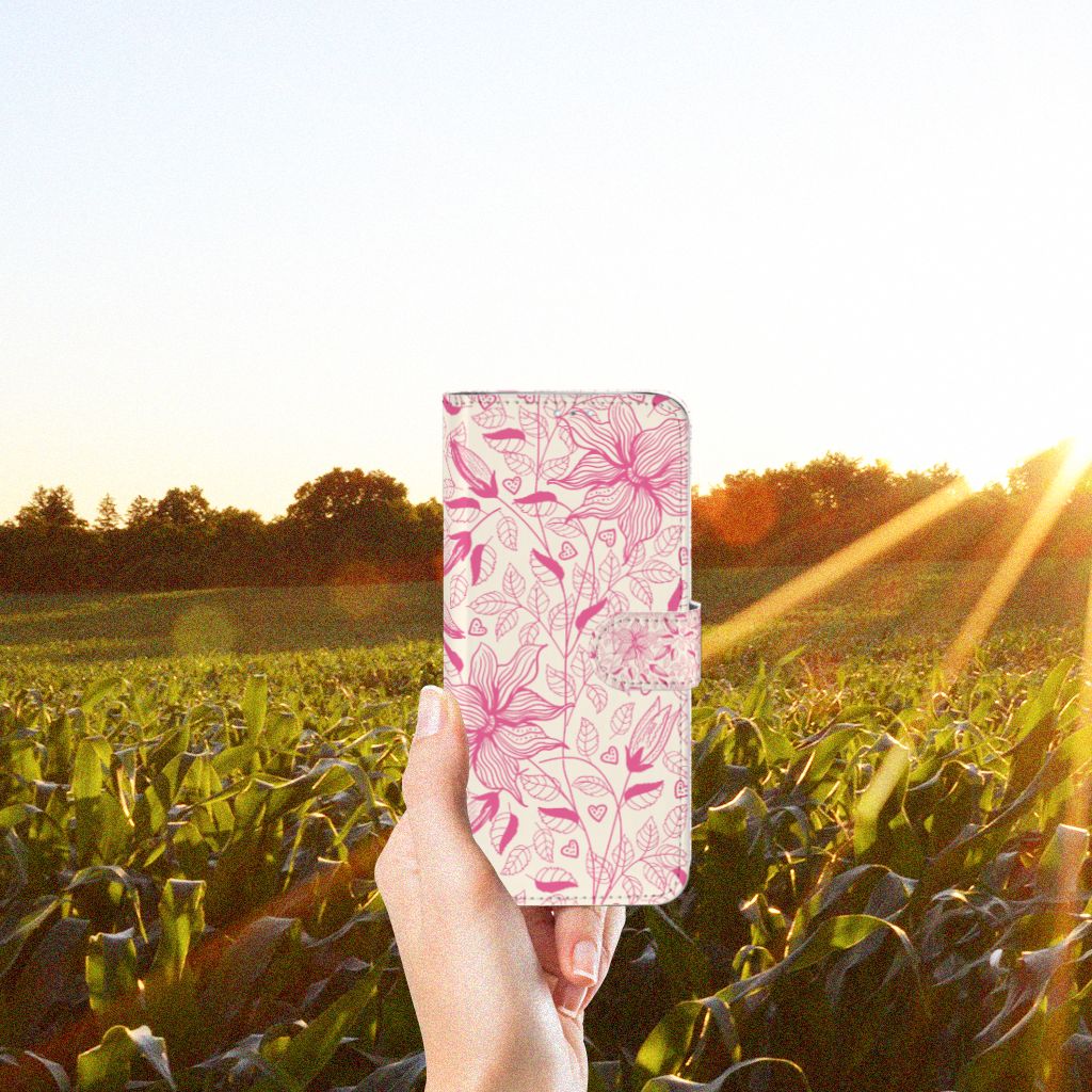Samsung Galaxy A71 Hoesje Pink Flowers