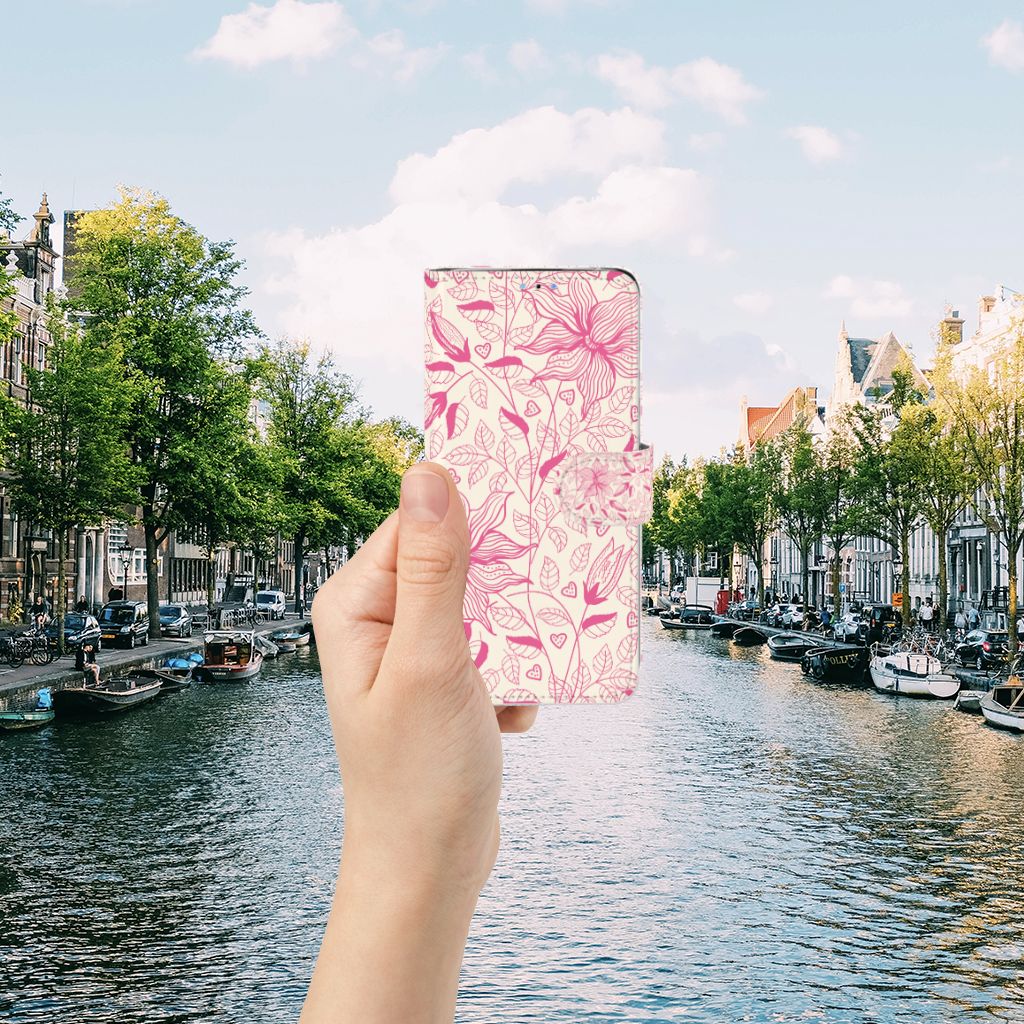Huawei P30 Lite (2020) Hoesje Pink Flowers