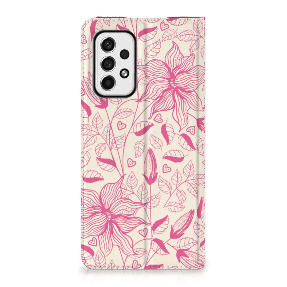 Samsung Galaxy A73 Smart Cover Pink Flowers