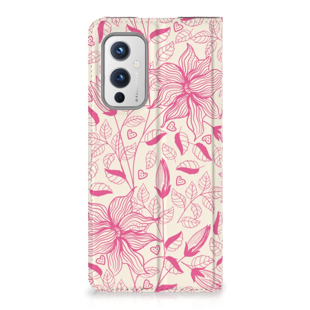OnePlus 9 Smart Cover Pink Flowers