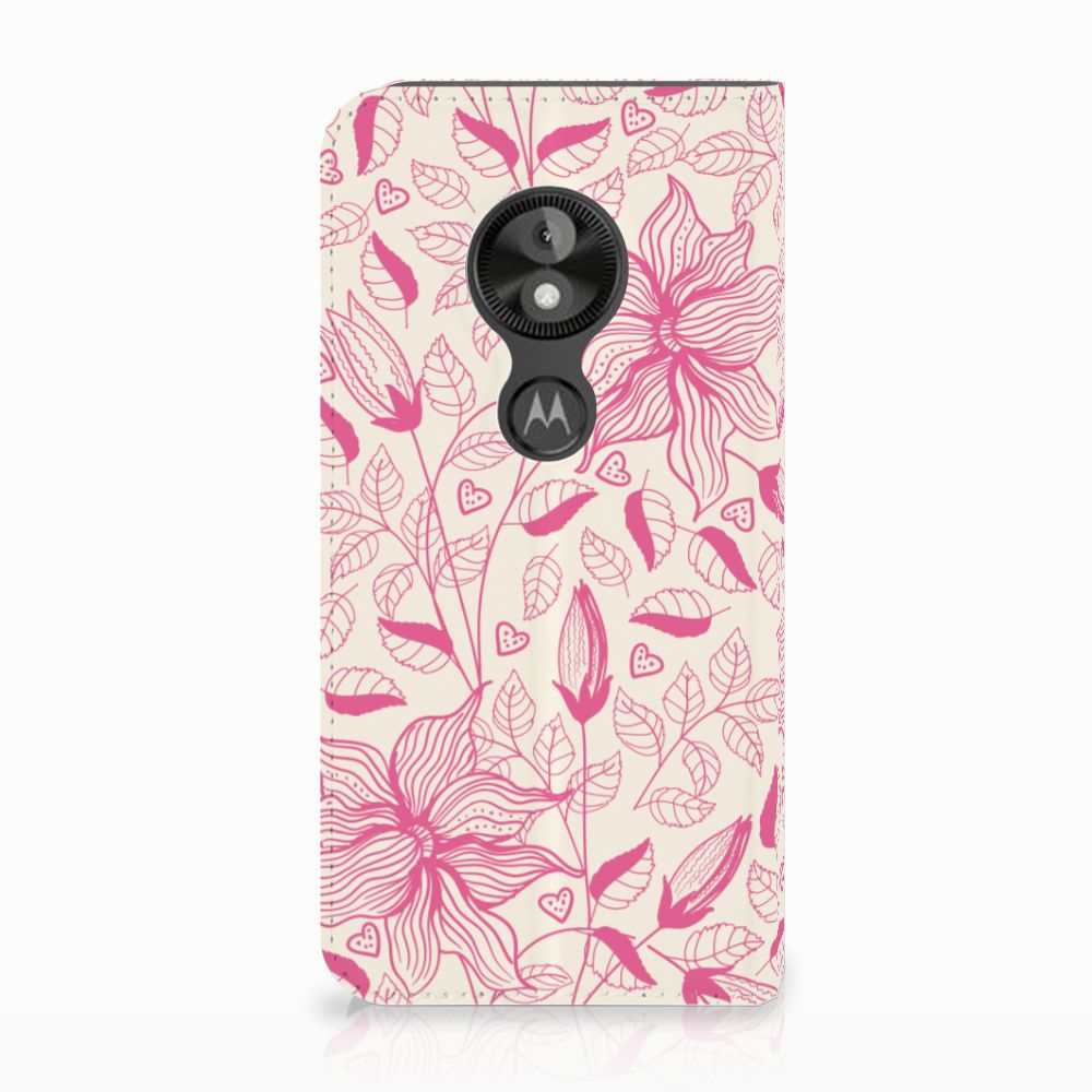 Motorola Moto E5 Play Smart Cover Pink Flowers