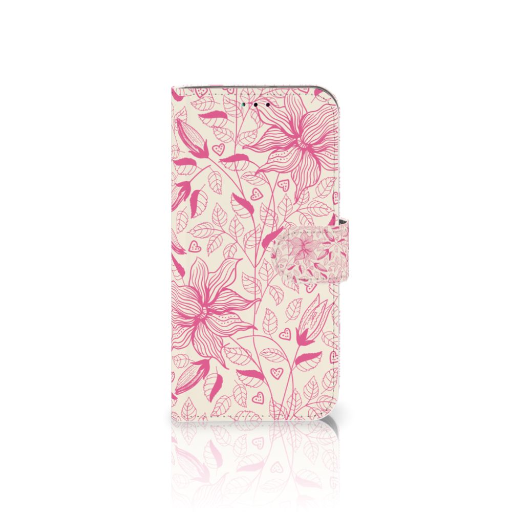 Samsung Galaxy A40 Hoesje Pink Flowers