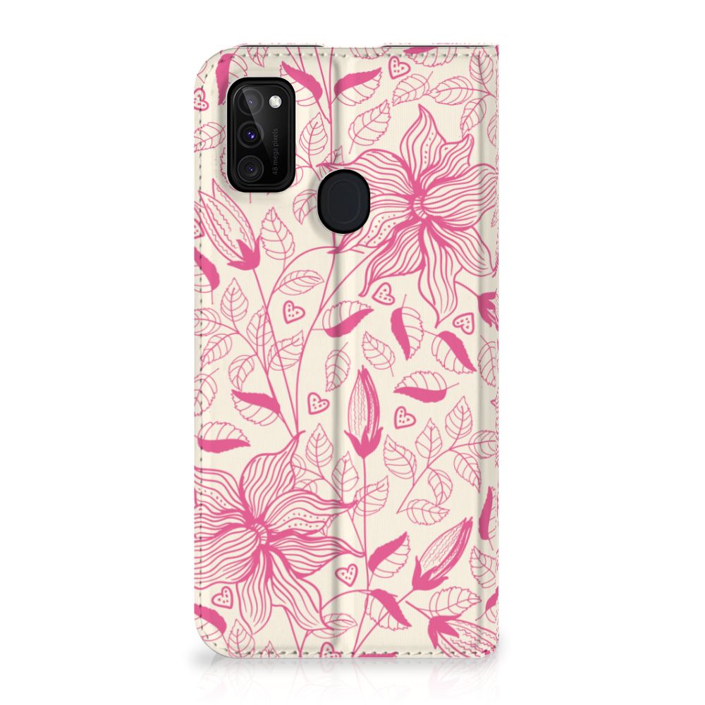 Samsung Galaxy M30s | M21 Smart Cover Pink Flowers