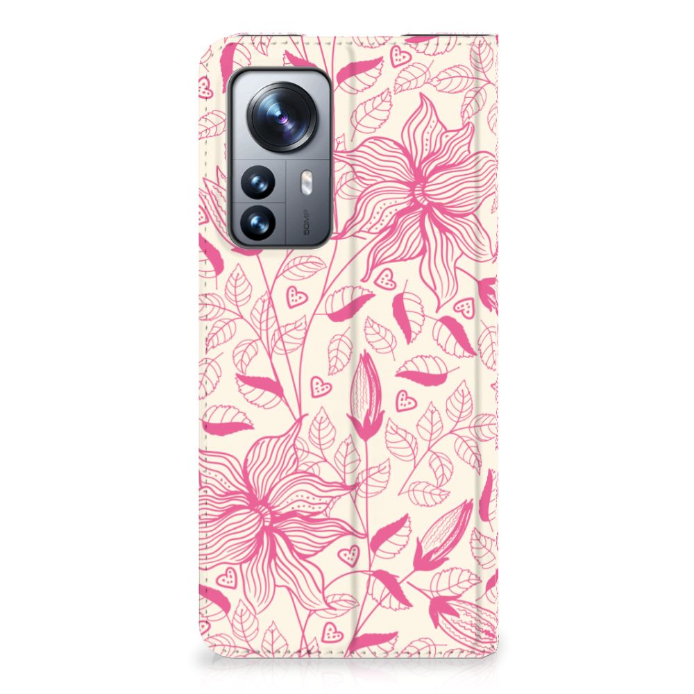 Xiaomi 12 Pro Smart Cover Pink Flowers