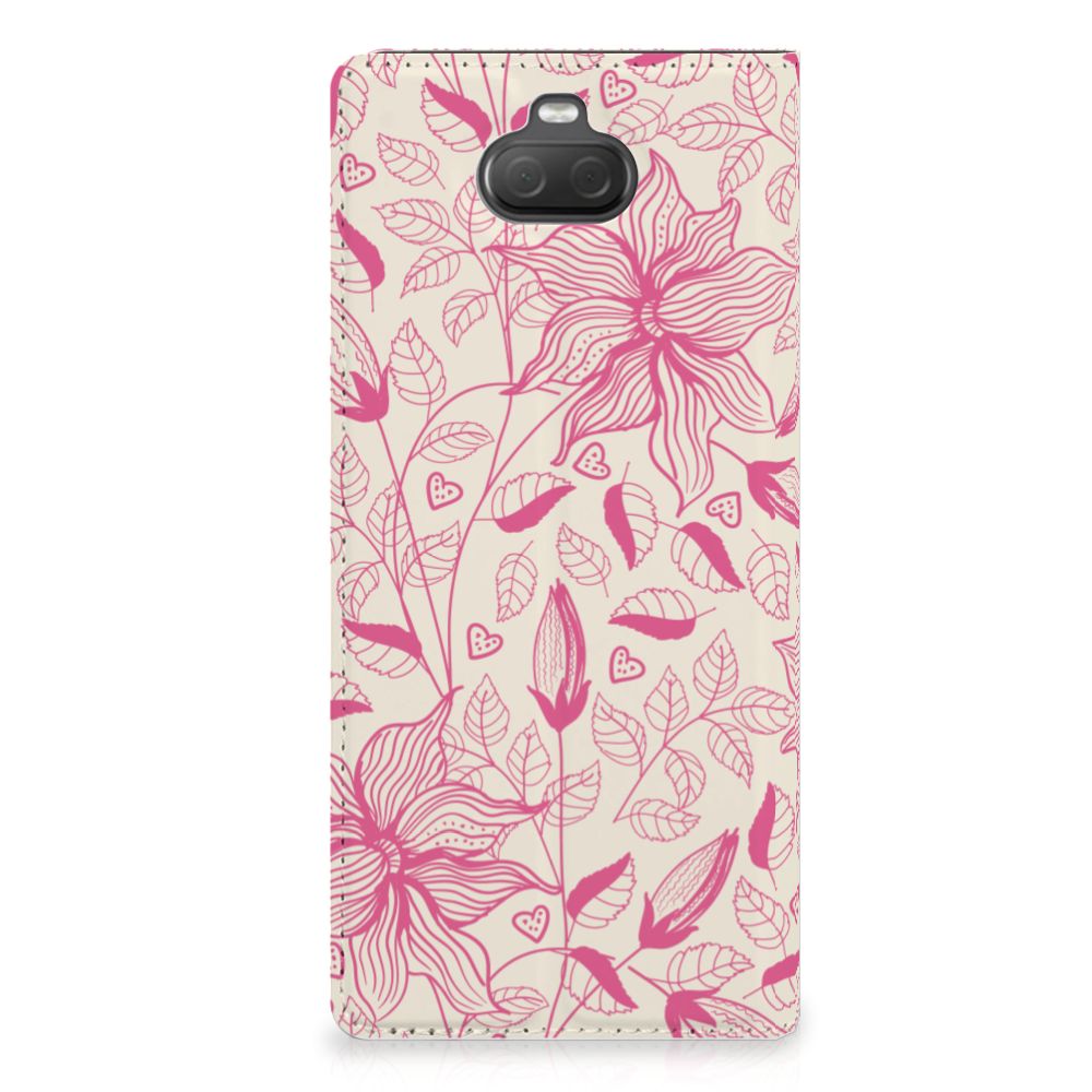 Sony Xperia 10 Plus Smart Cover Pink Flowers