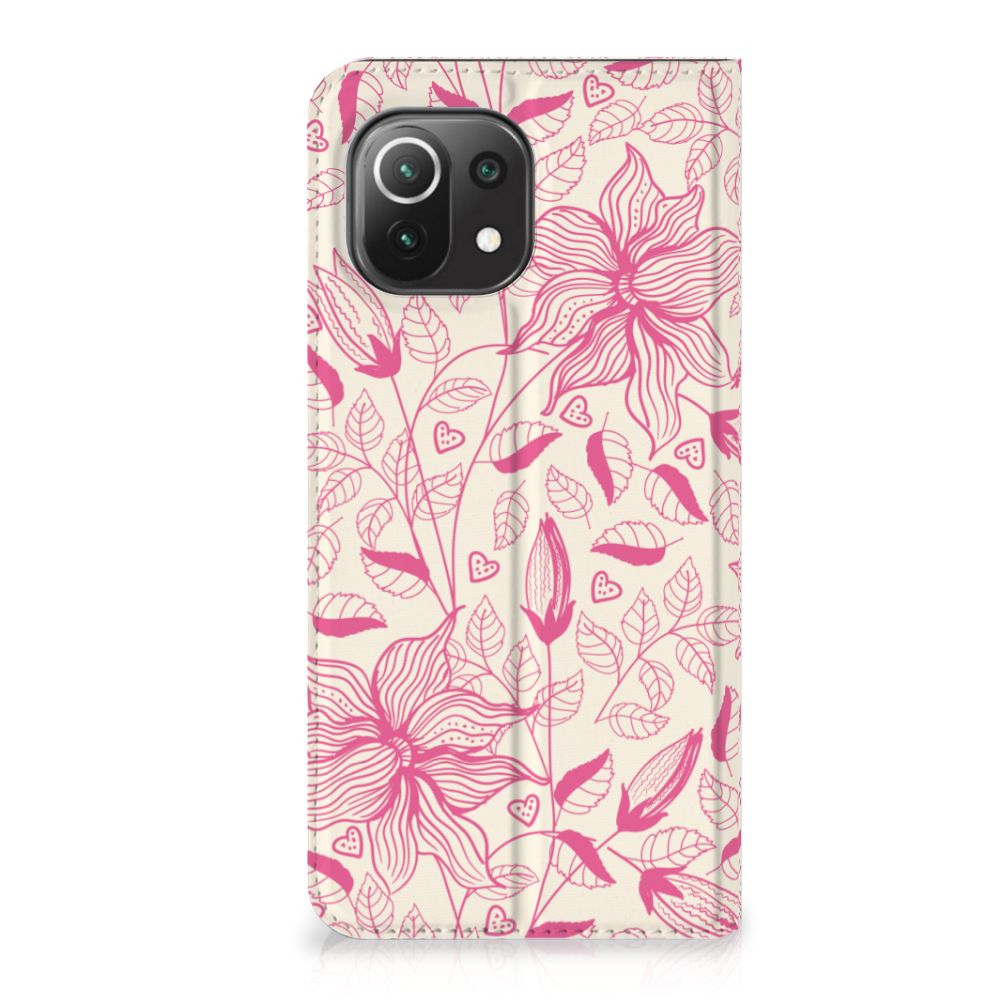 Xiaomi 11 Lite NE 5G | Mi 11 Lite Smart Cover Pink Flowers