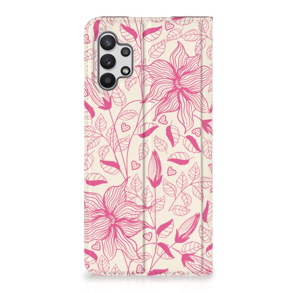 Samsung Galaxy A32 5G Smart Cover Pink Flowers