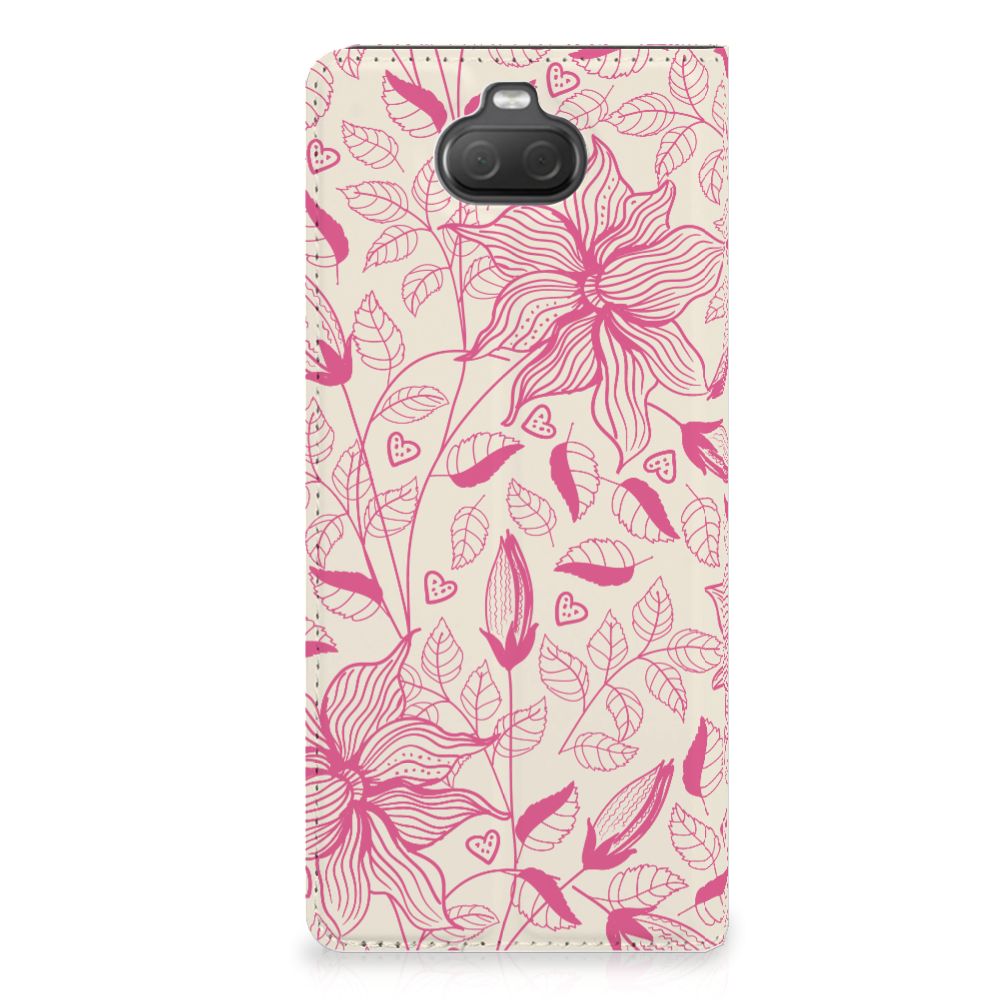 Sony Xperia 10 Smart Cover Pink Flowers
