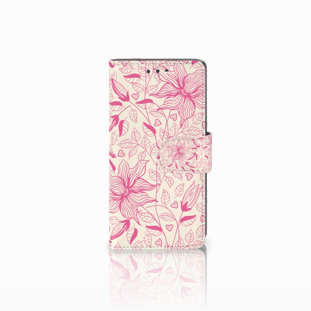 Sony Xperia X Compact Hoesje Pink Flowers