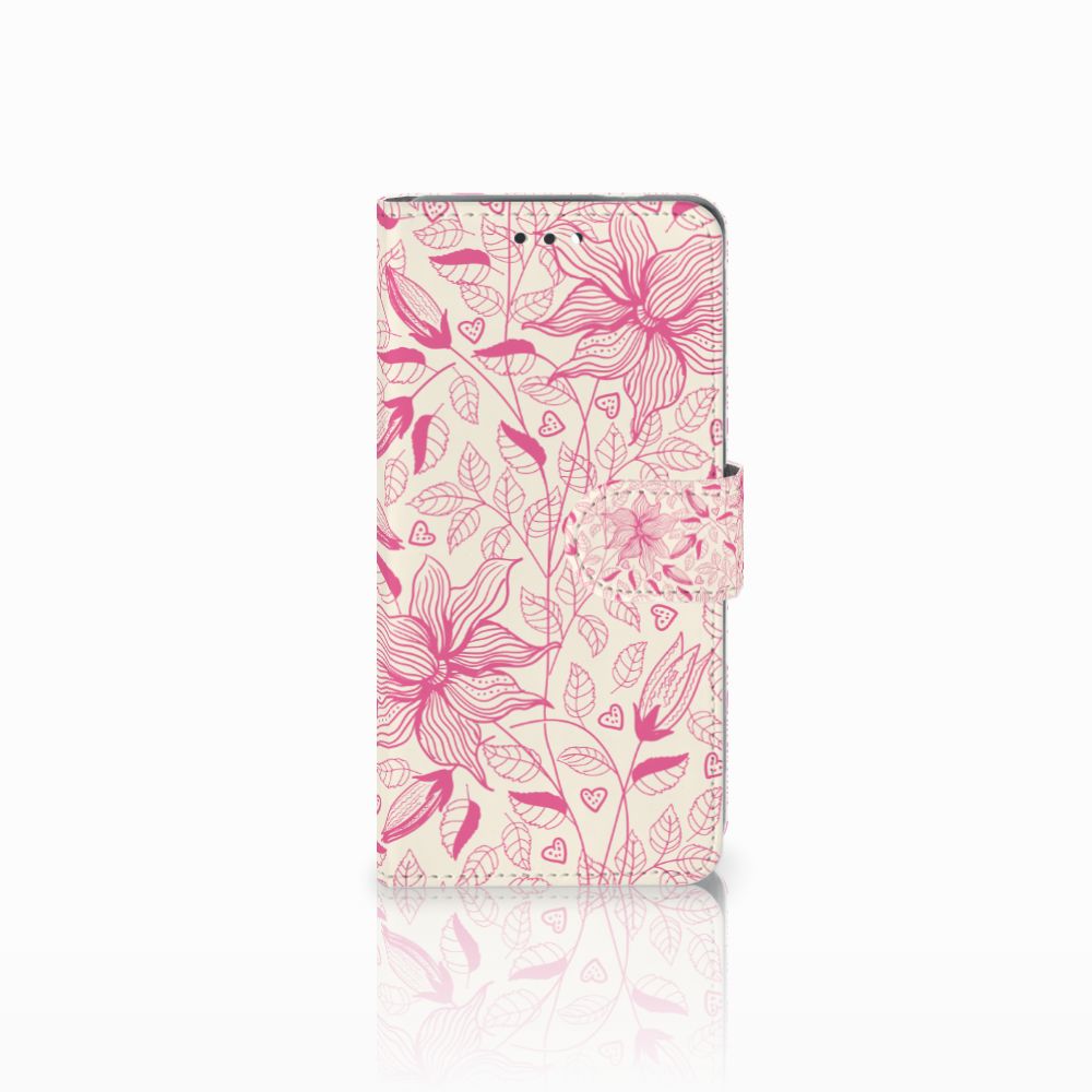 Nokia 3.1 (2018) Hoesje Pink Flowers