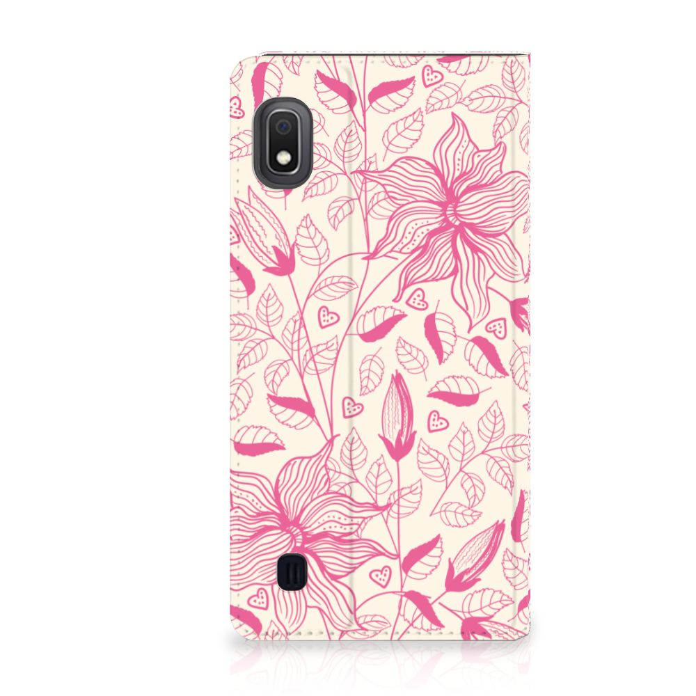 Samsung Galaxy A10 Smart Cover Pink Flowers