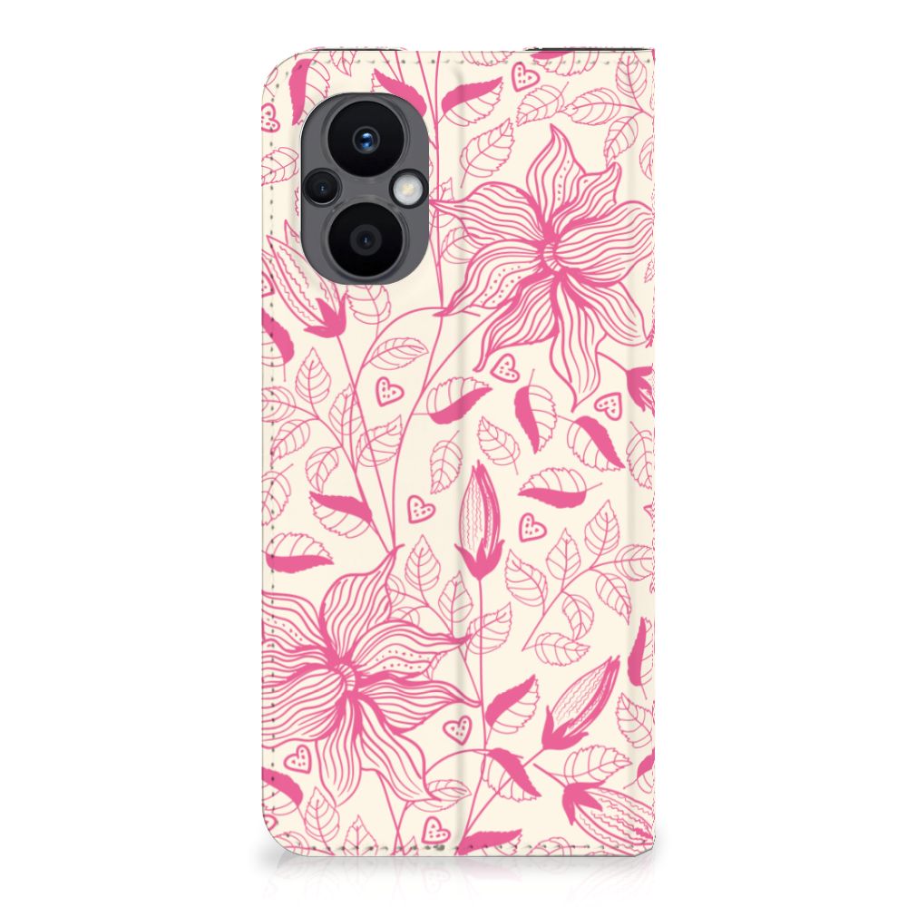 OPPO Reno8 Lite Smart Cover Pink Flowers