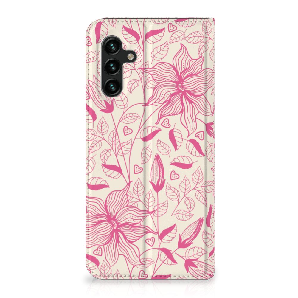 Samsung Galaxy A13 (5G) | Samsung Galaxy A04s Smart Cover Pink Flowers