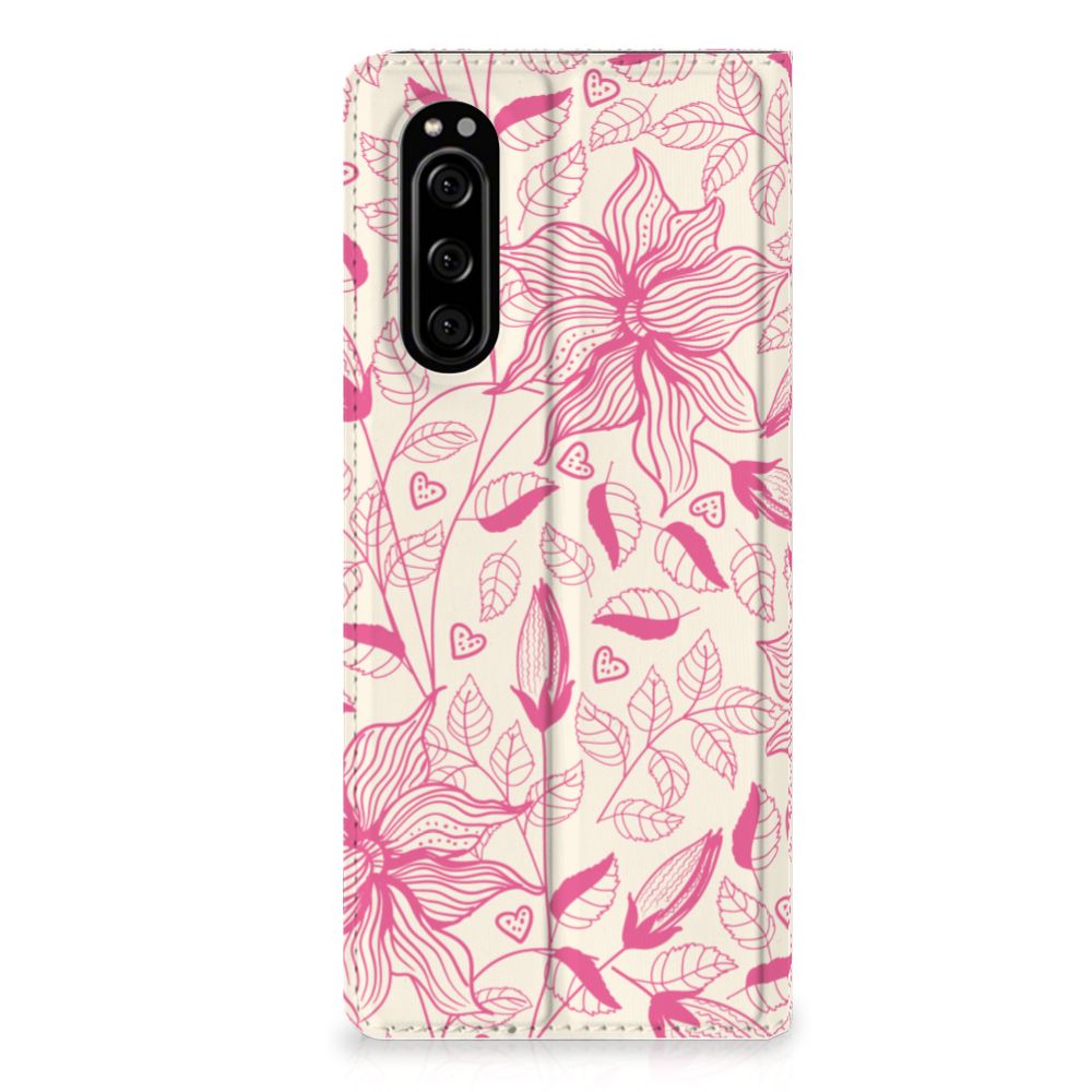 Sony Xperia 5 Smart Cover Pink Flowers