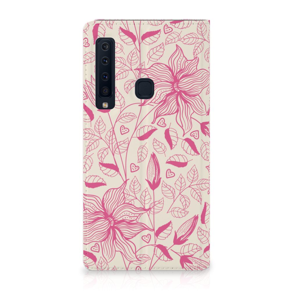 Samsung Galaxy A9 (2018) Smart Cover Pink Flowers