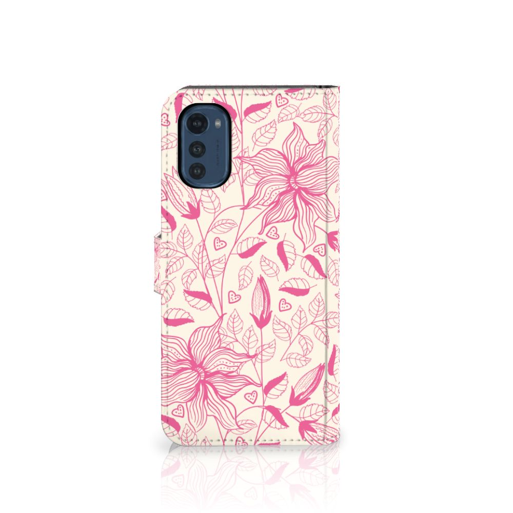 Motorola Moto E32 | Moto E32s Hoesje Pink Flowers