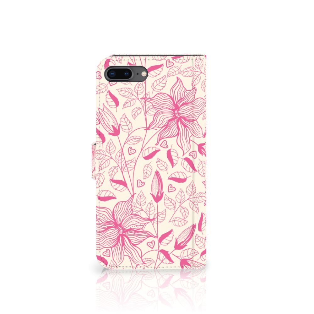 Apple iPhone 7 Plus | 8 Plus Hoesje Pink Flowers
