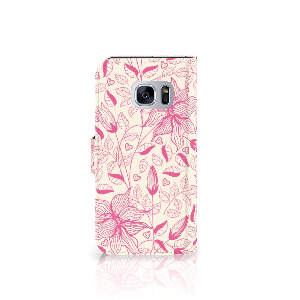 Samsung Galaxy S7 Hoesje Pink Flowers