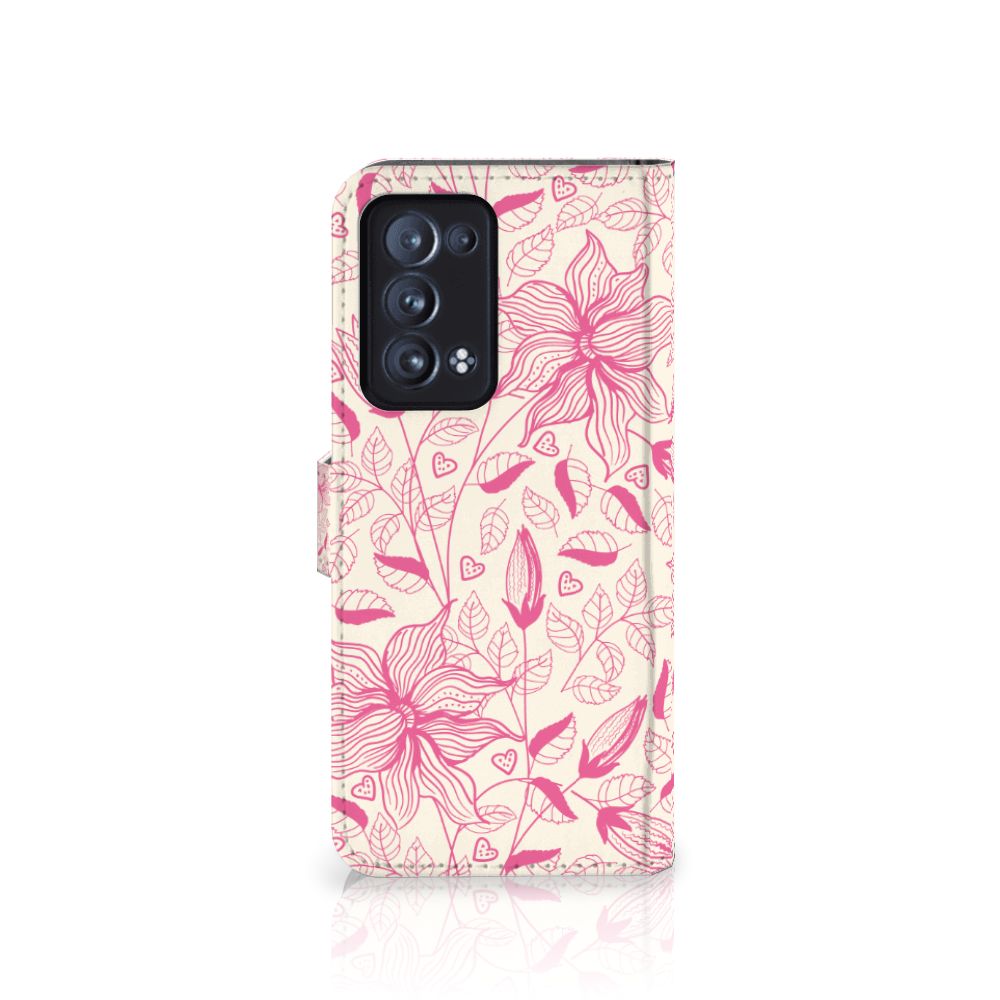 OPPO Reno 6 Pro Plus 5G Hoesje Pink Flowers