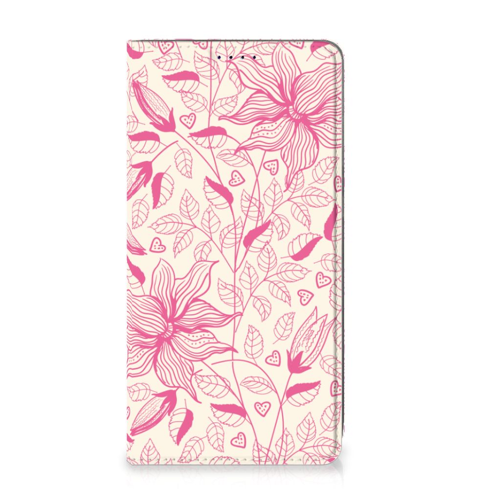 Samsung Galaxy A50 Smart Cover Pink Flowers