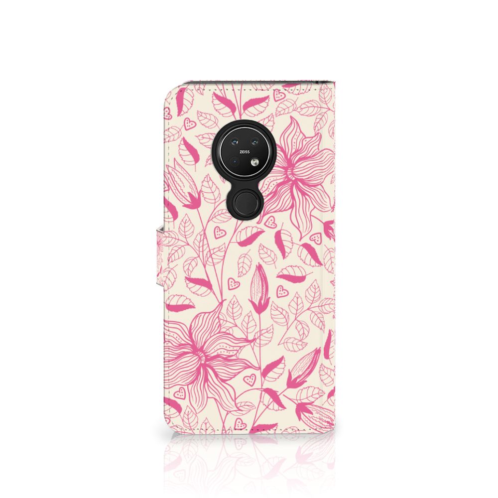 Nokia 7.2 | Nokia 6.2 Hoesje Pink Flowers