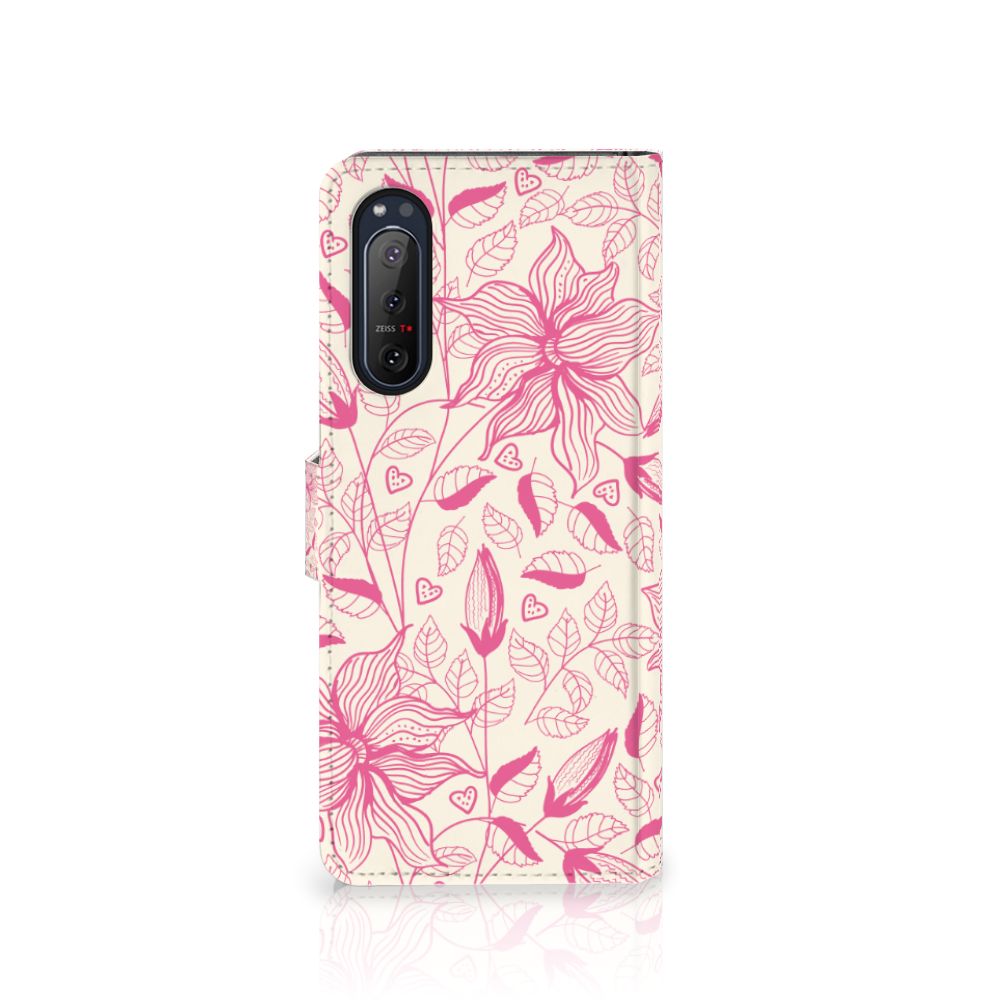 Sony Xperia 5II Hoesje Pink Flowers
