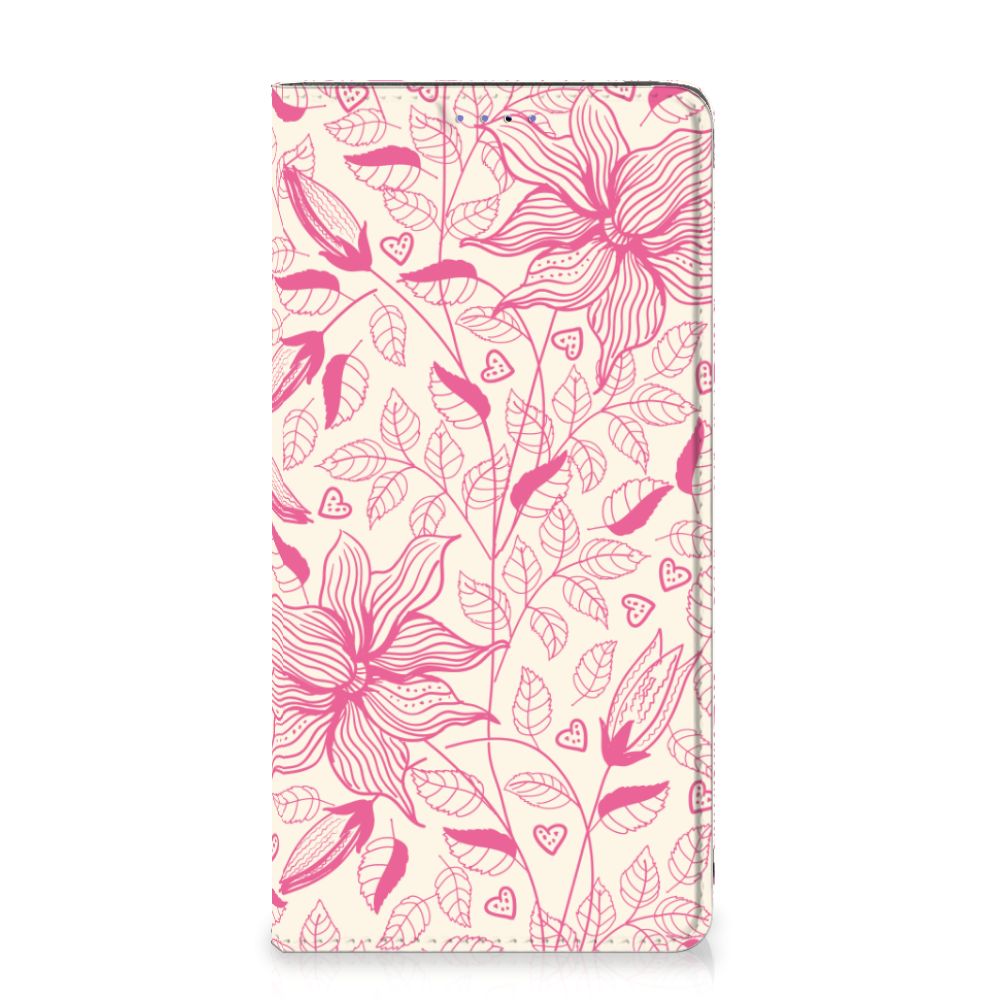 Samsung Galaxy A51 Smart Cover Pink Flowers