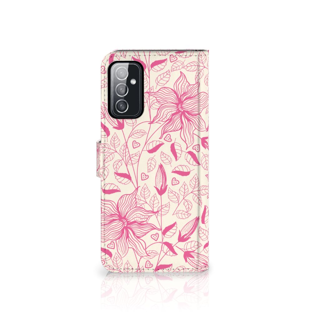 Samsung Galaxy M52 Hoesje Pink Flowers