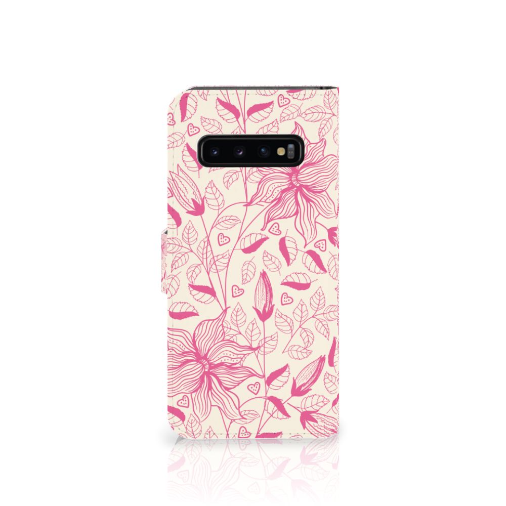 Samsung Galaxy S10 Hoesje Pink Flowers