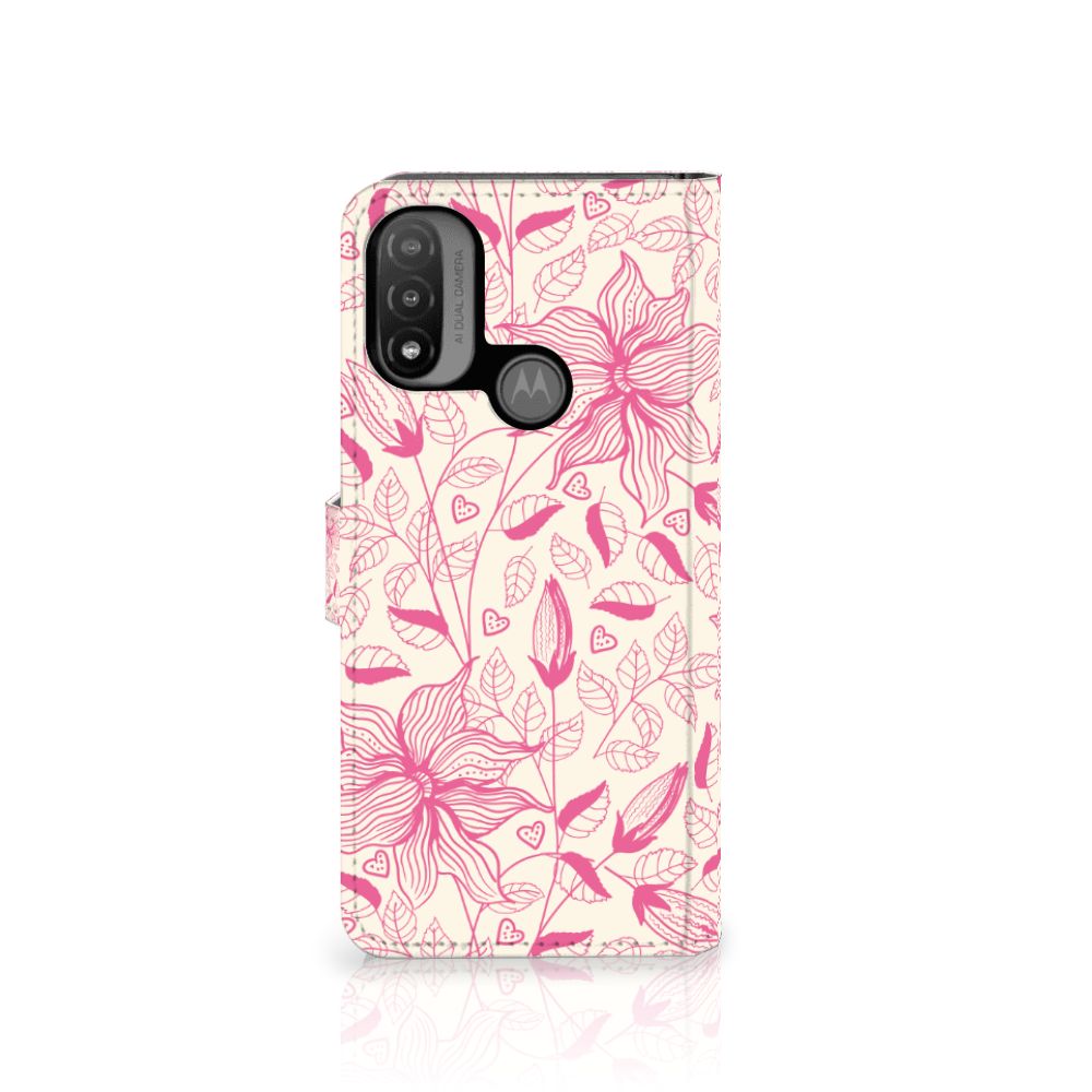 Motorola Moto E20 | E30 | E40 Hoesje Pink Flowers