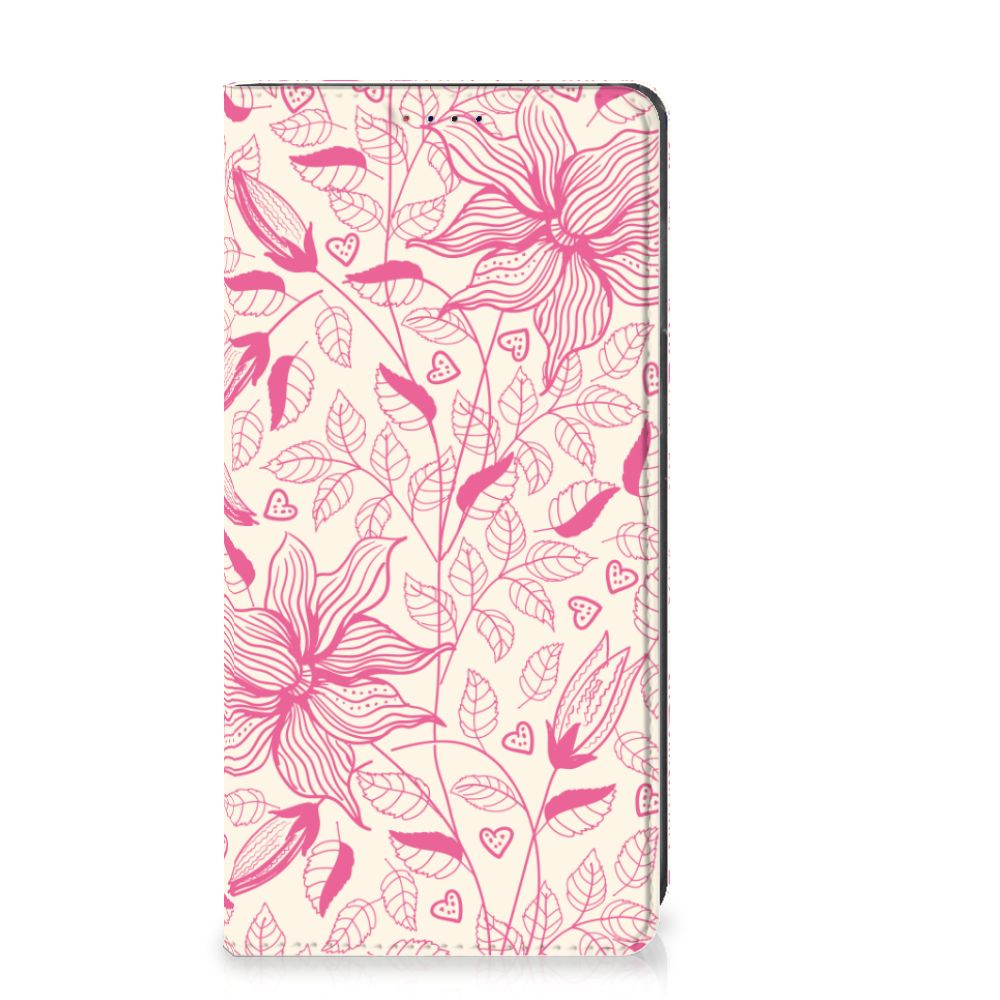 Samsung Galaxy A10 Smart Cover Pink Flowers
