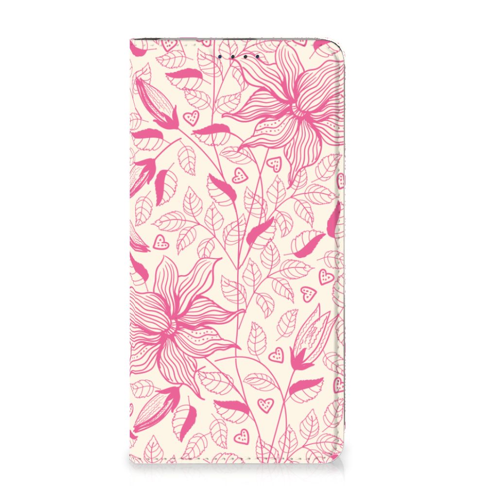 Samsung Galaxy A20e Smart Cover Pink Flowers