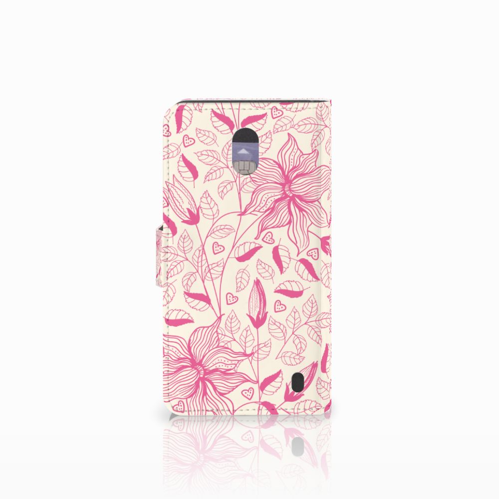 Nokia 2 Hoesje Pink Flowers