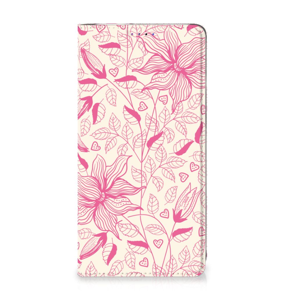 Huawei P30 Lite New Edition Smart Cover Pink Flowers