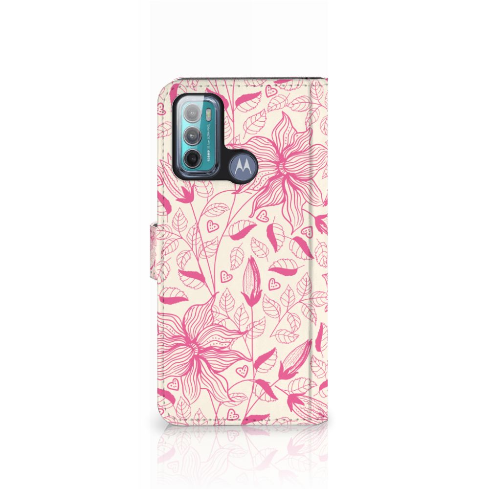 Motorola Moto G60 Hoesje Pink Flowers