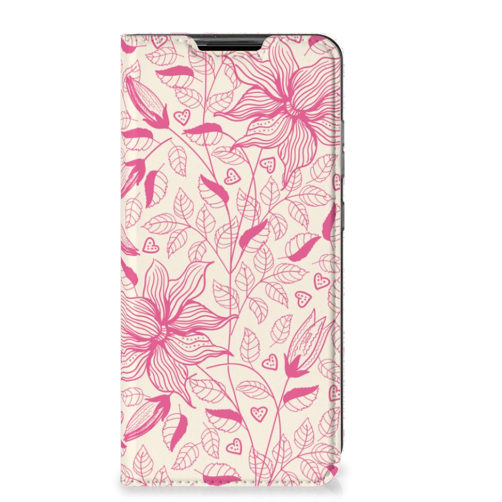 Samsung Galaxy A52 Smart Cover Pink Flowers