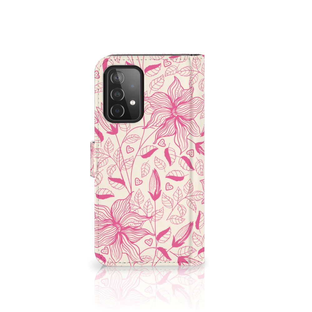 Samsung Galaxy A52 Hoesje Pink Flowers